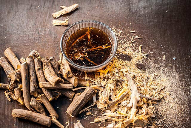 Powdered Licorice or liquorice as a home remedy to treat ringworms